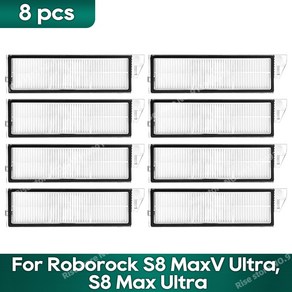 Roboock S8 MaxV Ulta/G20S 로봇청소기 예비 부품에 적합한 주요 측면 브러시 모핑 천 HEPA 필터 먼지 가, 17 Set K, 1개