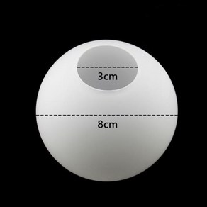 전등갓 흰색 유리 램프 갓 밀키 글로브 쉐이드 피팅 D10cm D12cm D15cm D20cm D25cm 원형 조명 커버 판탈라, D8cm-3cm, 빠른해외배송, D8cm-3cm