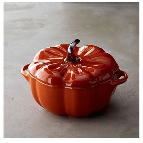 Staub 스타우브 세라믹 스톤웨어 펌킨 코코떼 오렌지, 1/2-Qt, 단일사이즈, 1개