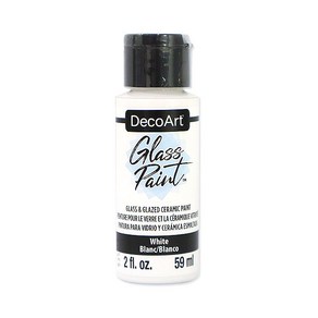 공예몰 DecoAt Glass Paint 2oz 01 White 반무광 유리 세라믹 물감