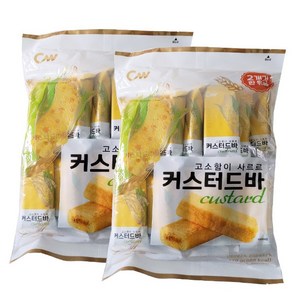 청우 커스터드바 170g 2번들 군것질 주전부리 문방구과자 봉지과자 간식, 2개