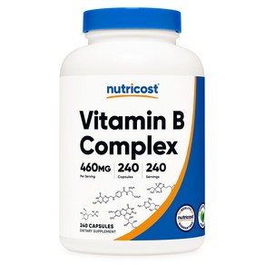 뉴트리코스트 비타민 B 컴플렉스 460mg 캡슐 240캡슐 1서빙 460mg 240회분 Vitamin B Complex Capsules [460 MG] [240 CAPS]