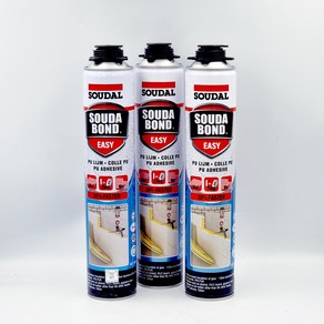 SOUDAL 수달 EASY폼본드 다용도 단열재 PU접착제 석고보드 스티로폼접착용 800ML