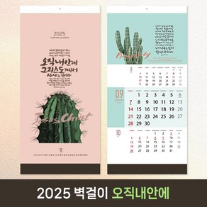 2025 교회달력 개인용 기독교 벽걸이캘린더 캘리그라피 노아데코 6종 낱개, 1개