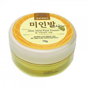 알로에베라 미인발 풋크림, 70g, 3개