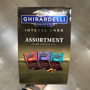 GHIRARDELLI 기라델리 인텐스 다크 스퀘어 초콜릿 543g 다크초콜릿 부모님 친구 선생님 동료 선물 간식, 1개