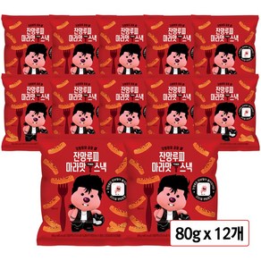 잔망루피 마라 떡볶이 스낵, 12개, 80g