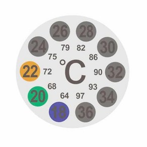 온도계스티커(18도 -34도)-KTS