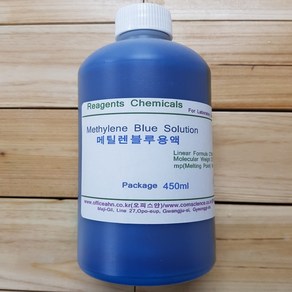 오피스안&컴사이언스 메틸렌블루용액 450ml/100ml 동물세포염색실험Methylene Blue Sol 시약, 100ml, 1개