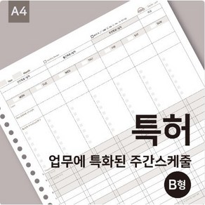 3P바인더 A4사이즈 업무용 주간스케줄 B형