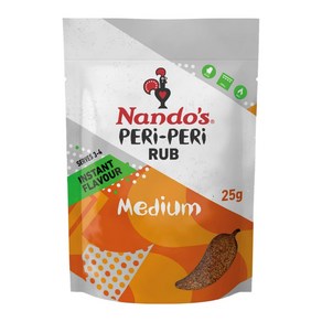 난도스 페리페리 미디엄 럽 스파이스 치킨 시즈닝 양념 25g Nando's Medium Rub Spice Seasoning, 1개