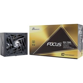 Seasonic Focus V3 GX1000 1000W 80 Gold FullModula Fanless Silent Cooling 모드의 팬 제어 10년 보증 게임 및 다양한, Focus V3 GX-750