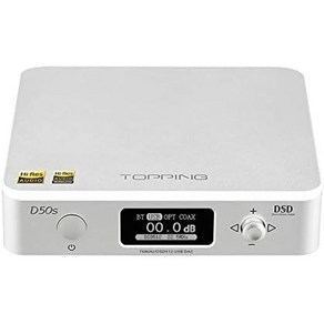 TOPPING D50s 데스크톱 디코더 DSD512 DAC ES9038Q2M, [01] D50sSilve