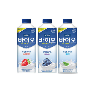 매일바이오 드링킹 750ml3종/총3개(플레인 딸기 블루베리)/냉장혼합무배, 750ml, 750ml