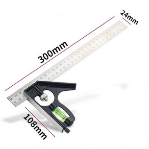 콤비네이션 스퀘어 내구성 조정 스피릿 레벨 앵글 파인더 각도기 도구, 1개, 1. A