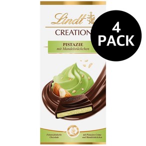 린트 크리에이션 피스타치 페인허브 초콜릿 Lindt Ceation Pistazie Feinheb, 4개, 148g