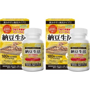 ISDG 일본 나토키나제 낫또생활 나또 4000FU 180캡슐 2개 세트, 259mg