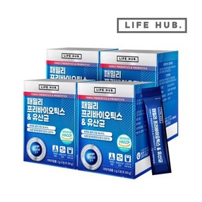 라이프허브 패밀리 프리바이오틱스 유산균 4세트 2g x 120포, 240g, 4개