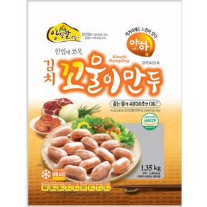 아하 양짓말 김치꼬물이만두 1.35kg, 5개