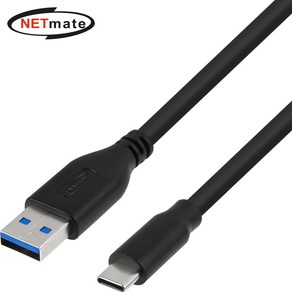 강원전자 넷메이트 NMC-CA320B USB3.1(3.0) C타입 AM-CM 케이블 2m (블랙), 1개