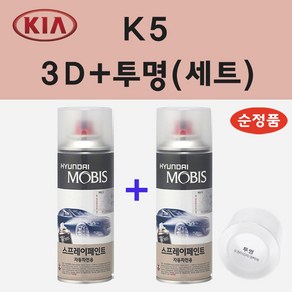 순정품 기아 K5 3D 브라이트실버 스프레이 페인트 + 투명스프레이, 1개