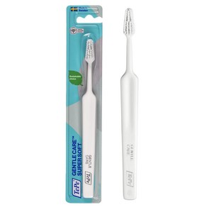 TePe Gentle Cae Soft Toothbush Adult Post-Suge TePe Gentle Cae Soft 칫솔 민감한 치아와 잇몸을 위한 성인 수술 후, 1개