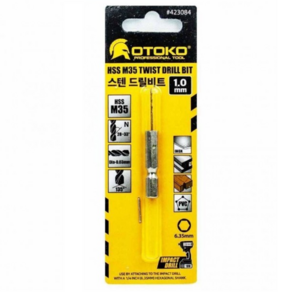 OTOKO 스텐 드릴비트 1.0mm 철기리 HSS M35 재질 육각 생크 개별포장, 1개