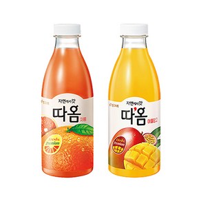 따옴주스730ml 자몽3+애플망고3 냉장무료배송