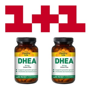 1+1 컨트리라이프 D.H.E.A. 25 mg 90 캡슐, 2개, 90정