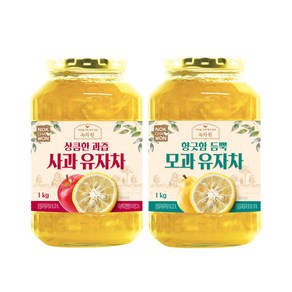 [녹차원] 사과유자차1kg+모과유자차1kg, 1kg, 1세트, 1개입