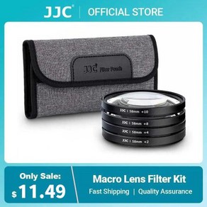 카메라렌즈필터 JJC 프로페셔널 매크로 클로즈업 렌즈 필터 키트 및 4 슬롯 백 2 8 10 49mm 55mm 58mm 62mm 67mm 77mm, 52mm, 3.52mm, 1528