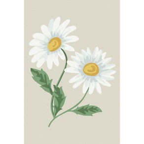 플레이어바웃 DIY 명화그리기 세트 유화 10 x 15 cm, 데이지 두송이 (AX343), 1개