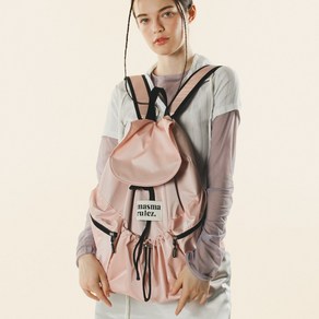 마스마룰즈 여성 브랜드마크 [최초가 56 000원][리퍼브] Sting flap backpack _ Glittey pink 데일리 여행 선물