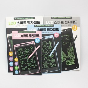 [날쌘거북이 브랜드몰] LCD 8.5 10 12인치 스마트 전자패드 전자칠판 전자노트 드로잉패드 그림패드 태블릿 유아 어린이 메모장