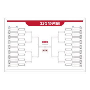당구대회 대진표 900x600 32강 경기현황판 화이트보드 주문제작 칠판 제일교구, 일반형 (알자석부착 불가), 블랙우드