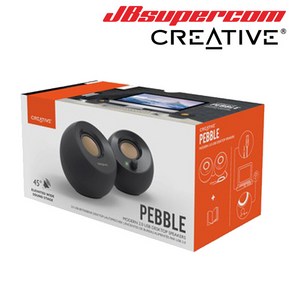 크리에이티브 PEBBLE 2.0 스피커, MF1680, 블랙