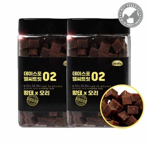 데이스포 헬시트릿 황태시리즈 대용량 큐브져키 영양제 황태x오리 400g 큐브, 2개, 황태x오리400g