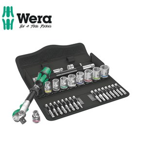 Wera 베라 3/8 스피드 라쳇 소켓 세트 29PCS 8100 SB 6 Zyklop (004046)