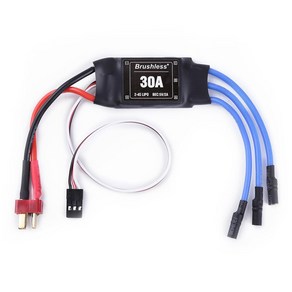 XXD 30A 2-4S ESC 브러시리스 모터 속도 컨트롤러 RC BEC T-ex 450 V2 FPV F450 미니 쿼드 콥터 드론 용 헬리콥터 보트, 02 30A with Plug, 1개