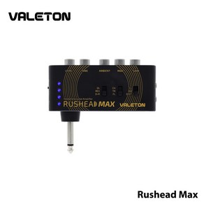 Valeton Rushead Max 충전식 휴대용 포켓 기타 베이스 헤드폰 앰프 휴대용 침실 플러그인 멀티 효과, 1개