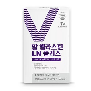 락토테미 말 엘라스틴 LN 플러스 정 3세대 탄성단백질 이소 데스모신 저분자 어린콜라겐 펩타이드 말 항인대 엘라스틴 히아루론산 콜라겐 효능 해썹, 60정, 2개