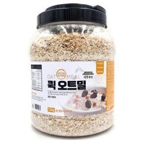 건강곡간 부드러워 먹기편한 퀵 오트밀 통, 1.2kg, 2개