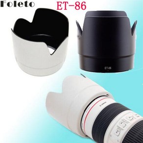 Foleto 블랙 화이트 ET-86 렌즈 후드 캐논 EF 70-200mm f/2.8L IS USM 꽃 카메라 렌즈 후드 꽃잎 쉐이드 77mm 스레드 ET86, CHINA_Black, 1.Black, 1개