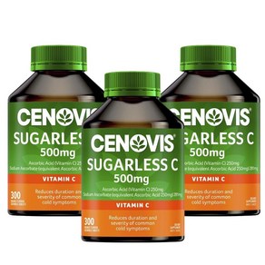 Cenovis 세노비스 슈가리스 비타민C 500mg 오렌지맛 츄어블타블렛 300정, 3개