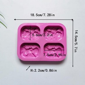 비누몰드 석고방향제틀 DIY 아로마 테라피 4 구 엔젤 실리콘 수제 제작 에센셜 오일, 1) puple, 1개