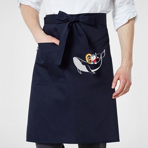 구다폼 허리형 힙합네코 고래(Whale) 앞치마 / 식당 주방 홀 서빙 유니폼 / 일식 이자카야 추천 Apron