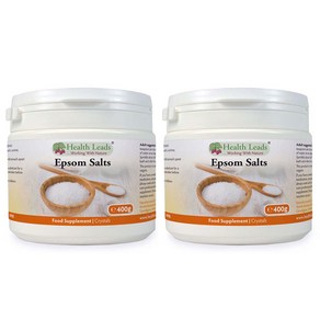 Health Leads 비건 퓨어 엡솜솔트 식용 엡솜염 마그네슘 설페이트 400g 2개