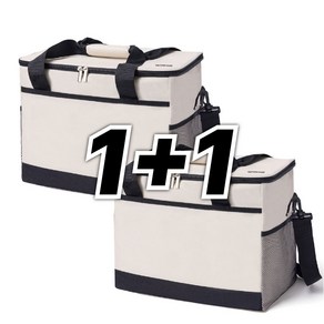 네이쳐파크 1+1 아이스 3중단열 보온 보냉 가방 쿨러백 대형, 1+1 베이지, 30L