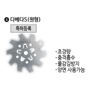 삼원 예초기 10인치 원형톱날 다베다S 국산제초날 벌초날 예초기날, 1개