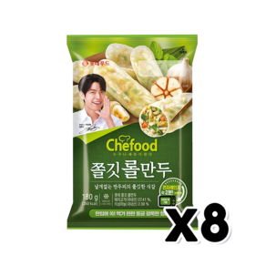 쉐푸드 쫄깃롤만두 즉석조리 180g x 8개